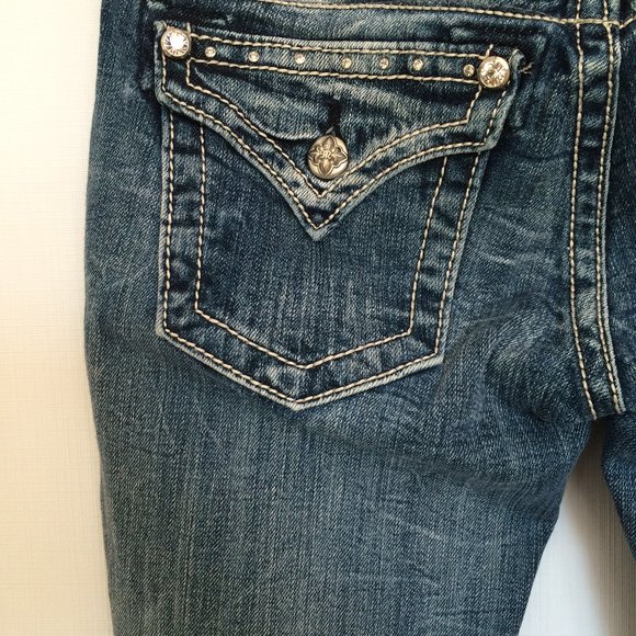 Miss Me Womens Skinny Jeans Sz 26 X 27 Light Distressed Low Rise JP5011S7 - Picture 4 of 13